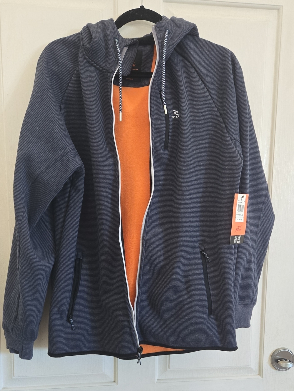 Rip Curl Navy Blue & Orange Performance Hooded Jacket